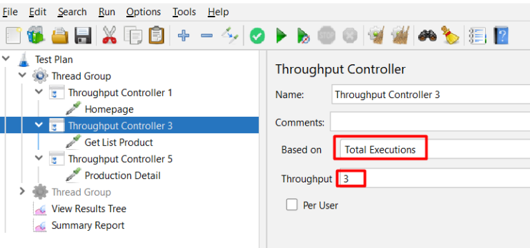 Throughput controller trong jmeter | GiangTester Blog